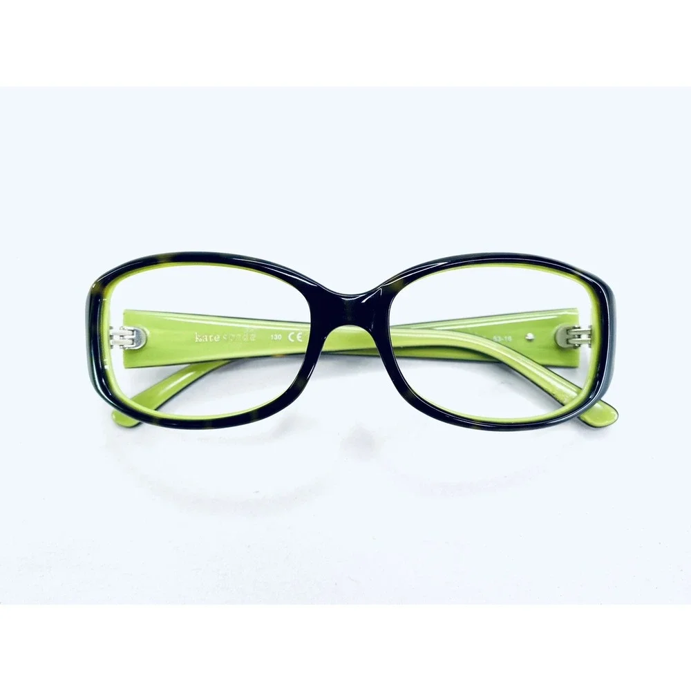 Kate Spade Eyeglasses Brown Tortoise Green Lucite DV2 Y2 53 16 130